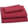 imageAmazon Basics 3 Piece Deluxe Microfiber Bed Sheets Twin Size Dark Gray SolidBurgundy