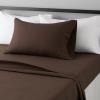 imageAmazon Basics 3 Piece Deluxe Microfiber Bed Sheets Twin Size Dark Gray SolidChocolate