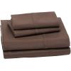 imageAmazon Basics 3 Piece Deluxe Microfiber Bed Sheets Twin Size Dark Gray SolidChocolate