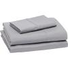 imageAmazon Basics 3 Piece Deluxe Microfiber Bed Sheets Twin Size Dark Gray SolidDark Gray