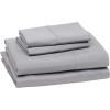 imageAmazon Basics 3 Piece Deluxe Microfiber Bed Sheets Twin Size Dark Gray SolidDark Gray