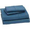 imageAmazon Basics 3 Piece Deluxe Microfiber Bed Sheets Twin Size Dark Gray SolidDark Teal