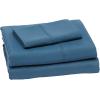 imageAmazon Basics 3 Piece Deluxe Microfiber Bed Sheets Twin Size Dark Gray SolidDark Teal