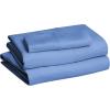 imageAmazon Basics 3 Piece Deluxe Microfiber Bed Sheets Twin Size Dark Gray SolidDutch Blue