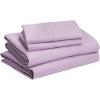 imageAmazon Basics 3 Piece Deluxe Microfiber Bed Sheets Twin Size Dark Gray SolidFrosted Lavender