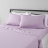 imageAmazon Basics 3 Piece Deluxe Microfiber Bed Sheets Twin Size Dark Gray SolidFrosted Lavender