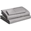 imageAmazon Basics 3 Piece Deluxe Microfiber Bed Sheets Twin Size Dark Gray SolidGray Arrows