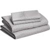 imageAmazon Basics 3 Piece Deluxe Microfiber Bed Sheets Twin Size Dark Gray SolidGray Arrows