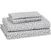 imageAmazon Basics 3 Piece Deluxe Microfiber Bed Sheets Twin Size Dark Gray SolidGray Cheetah