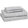 imageAmazon Basics 3 Piece Deluxe Microfiber Bed Sheets Twin Size Dark Gray SolidGray Cheetah