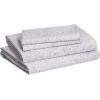 imageAmazon Basics 3 Piece Deluxe Microfiber Bed Sheets Twin Size Dark Gray SolidLavender Paisley