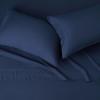 imageAmazon Basics 3 Piece Deluxe Microfiber Bed Sheets Twin Size Dark Gray SolidNavy Blue