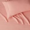 imageAmazon Basics 3 Piece Deluxe Microfiber Bed Sheets Twin Size Dark Gray SolidPeachy Coral