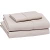 imageAmazon Basics 3 Piece Deluxe Microfiber Bed Sheets Twin Size Dark Gray SolidTaupe