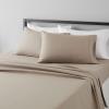 imageAmazon Basics 3 Piece Deluxe Microfiber Bed Sheets Twin Size Dark Gray SolidTaupe