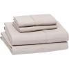 imageAmazon Basics 3 Piece Deluxe Microfiber Bed Sheets Twin Size Dark Gray SolidTaupe