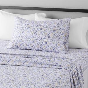 imageAmazon Basics 3 Piece Deluxe Microfiber Bed Sheets Twin Size Dark Gray SolidBlue Floral