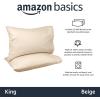 imageAmazon Basics 400 Thread Count Cotton Pillow Case Standard 30quot L x 20quot W White  Set of 2 Pillows Not IncludedBeige