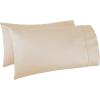 imageAmazon Basics 400 Thread Count Cotton Pillow Case Standard 30quot L x 20quot W White  Set of 2 Pillows Not IncludedBeige