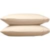 imageAmazon Basics 400 Thread Count Cotton Pillow Case Standard 30quot L x 20quot W White  Set of 2 Pillows Not IncludedBeige
