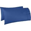 imageAmazon Basics 400 Thread Count Cotton Pillow Case Standard 30quot L x 20quot W White  Set of 2 Pillows Not IncludedNavy