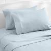 imageAmazon Basics 400 Thread Count Cotton Pillow Case Standard 30quot L x 20quot W White  Set of 2 Pillows Not IncludedSmoke Blue