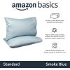 imageAmazon Basics 400 Thread Count Cotton Pillow Case Standard 30quot L x 20quot W White  Set of 2 Pillows Not IncludedSmoke Blue