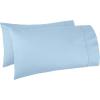 imageAmazon Basics 400 Thread Count Cotton Pillow Case Standard 30quot L x 20quot W White  Set of 2 Pillows Not IncludedSmoke Blue