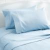 imageAmazon Basics 400 Thread Count Cotton Pillow Case Standard 30quot L x 20quot W White  Set of 2 Pillows Not IncludedSmoke Blue