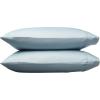 imageAmazon Basics 400 Thread Count Cotton Pillow Case Standard 30quot L x 20quot W White  Set of 2 Pillows Not IncludedSmoke Blue