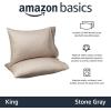 imageAmazon Basics 400 Thread Count Cotton Pillow Case Standard 30quot L x 20quot W White  Set of 2 Pillows Not IncludedStone Gray