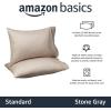 imageAmazon Basics 400 Thread Count Cotton Pillow Case Standard 30quot L x 20quot W White  Set of 2 Pillows Not IncludedStone Gray