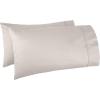 imageAmazon Basics 400 Thread Count Cotton Pillow Case Standard 30quot L x 20quot W White  Set of 2 Pillows Not IncludedStone Gray