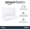 imageAmazon Basics 400 Thread Count Cotton Pillow Case Standard 30quot L x 20quot W White  Set of 2 Pillows Not IncludedWhite