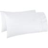 imageAmazon Basics 400 Thread Count Cotton Pillow Case Standard 30quot L x 20quot W White  Set of 2 Pillows Not IncludedWhite