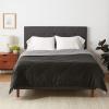 imageAmazon Basics Comforter Blanket TwinTwin XL Reversible Lightweight Microfiber All Season Blanket NavySky BlueBlack  Grey