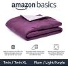 imageAmazon Basics Comforter Blanket TwinTwin XL Reversible Lightweight Microfiber All Season Blanket NavySky BluePlum  Light Purple