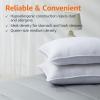 imageAmazon Basics Down Alternative Pillow for Back Side Sleepers Medium Density Standard Size 26quot x 20quot 2Pack White20in x 30in