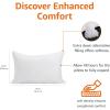 imageAmazon Basics Down Alternative Pillow for Back Side Sleepers Medium Density Standard Size 26quot x 20quot 2Pack WhiteQueen  Pack of 2