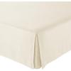 imageAmazon Basics Lightweight Pleated Bed Skirt Queen Dark Grey SolidBeige