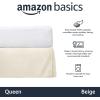 imageAmazon Basics Lightweight Pleated Bed Skirt Queen Dark Grey SolidBeige