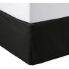 imageAmazon Basics Lightweight Pleated Bed Skirt Queen Dark Grey SolidBlack