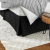 imageAmazon Basics Lightweight Pleated Bed Skirt Queen Dark Grey SolidBlack