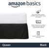 imageAmazon Basics Lightweight Pleated Bed Skirt Queen Dark Grey SolidBlack