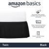 imageAmazon Basics Lightweight Pleated Bed Skirt Queen Dark Grey SolidBlack