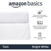 imageAmazon Basics Lightweight Pleated Bed Skirt Queen Dark Grey SolidBright White