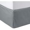 imageAmazon Basics Lightweight Pleated Bed Skirt Queen Dark Grey SolidDark Grey