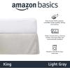 imageAmazon Basics Lightweight Pleated Bed Skirt Queen Dark Grey SolidLight Grey