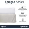 imageAmazon Basics Lightweight Pleated Bed Skirt Queen Dark Grey SolidLight Grey