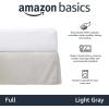 imageAmazon Basics Lightweight Pleated Bed Skirt Queen Dark Grey SolidLight Grey